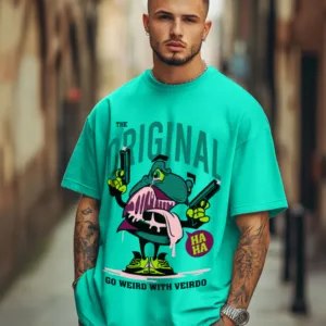 Originals Green Oversized Chest Graphic Printed T-shirt